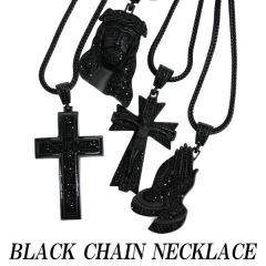 OL-2152 BLACK CHAIN NECKLACE
