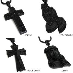 OL-2152 BLACK CHAIN NECKLACE