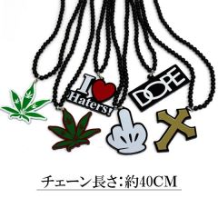 OL-2192 PLATE NECKLACE HOP ICON