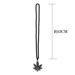 OL-2193 WOOD NECKLACE BLACKHEMP