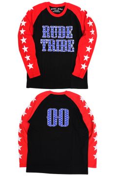 OL-2961�@RUDETRIBE RAGLAN TEE
