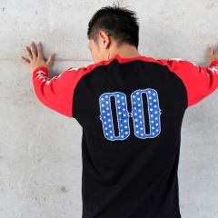 OL-2961�@RUDETRIBE RAGLAN TEE