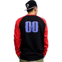 OL-2961�@RUDETRIBE RAGLAN TEE