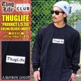 THUGLIFE サグライフ 長袖Tシャツ THUG PRODUCT TEE / 黒×白