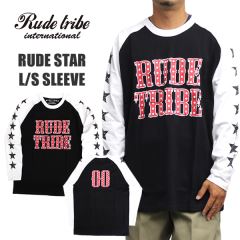 OL-2962�@RUDETRIBE RAGLAN TEE