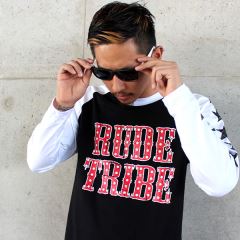 OL-2962�@RUDETRIBE RAGLAN TEE