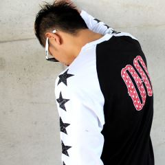 OL-2962�@RUDETRIBE RAGLAN TEE