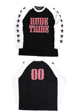 OL-2962�@RUDETRIBE RAGLAN TEE
