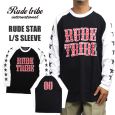 RUDETRIBE / [hgCu RUDE STAR RAGLAN TEE / ubN~zCg