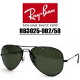 RAYBAN / Co TOX Aviator RB3025 002-58 ArG[^[ POLARIZED