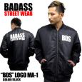 BADASS バダスMA-1 B.D.Sロゴ メンズ ジャケット ブラック