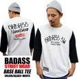 BADASS o_X VTVc BASEBALL TEE x[X{[TVc zCg~ubN