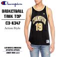 Champion チャンピオン アクションスタイル バスケットボールタンクトップ ゲームシャツ ダンス ブラック C-K347
