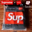 Supreme~Hanes Crew Socks Vv[ wCY 4P\bNX@ubN