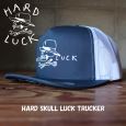 HARD LUCK HARD SKULL TRUCKER ハードラック キャップ スカル トラッカー ネイビーxホワイト 