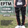 EPTM TECHNO TRACK PANTS エピトミ スキニー ジャージ トラックパンツ ブラック レッド EP7712